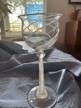 Vintage Handblown Ulla Forsell Art Glass Goblet
